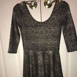 Bethany Mota, black and gold sequined dress